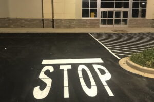 Top 5 Ways to Use Pavement Markings to Slow Traffic, striping, line striping, parking lot lines, markings, pavement marking